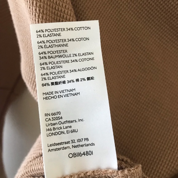 Free People We the Free Fuji Off the Shoulder Thermal Top, Camel Color, EUC - Picture 10 of 16